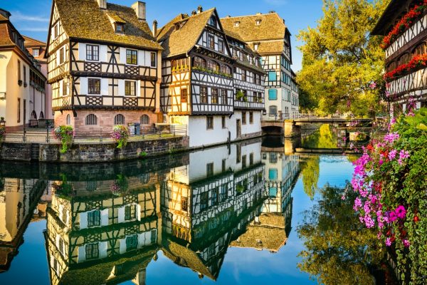 Petite France district in the old town of Strasbourg, France